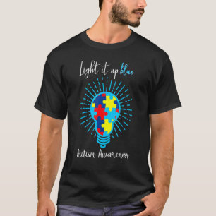 T-shirt Éclairez-le en bleu pour la sensibilisation à l'au