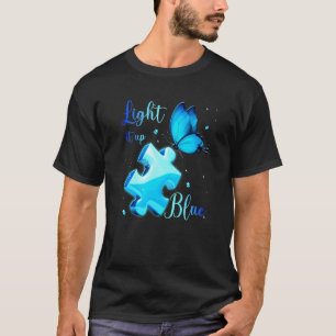 T-shirt Éclairez-le en bleu Puzzle de la sensibilisation à
