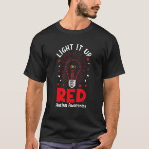 T-shirt Éclairez-le en rouge Sensibilisation à l'autisme