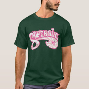 T-shirt Éclat rose d'étoile de logo de Supergirl