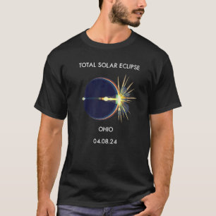 T-shirt Éclipse Flare 04.08.24 Éclipse Solaire Totale Ohio