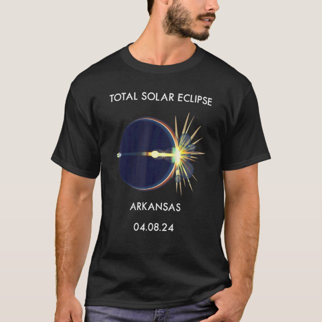 T-shirt Eclipse Flare 04 08 24 Total Solaire Eclipse Arkan (Devant)
