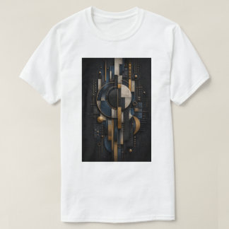 T-shirt Éclipse Géométrique | Art Mural Abstrait 3D de Lux