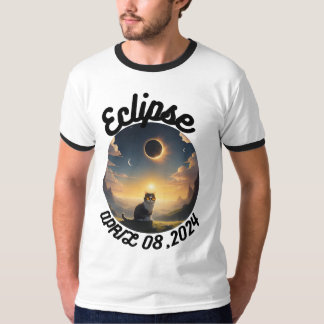 T-shirt Éclipse solaire, 2024 Chat Portant des éclips sola