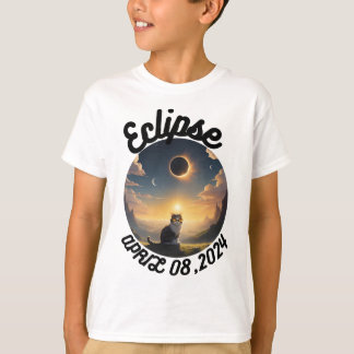 T-shirt Éclipse solaire, 2024 Chat Portant des éclips sola