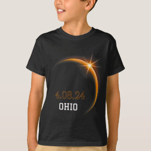 T-shirt Éclipse solaire 2024 Totalité Ohio Printemps 4.08.