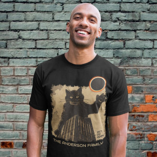 T-shirt Éclipse solaire annulaire drôle de chat octobre 2