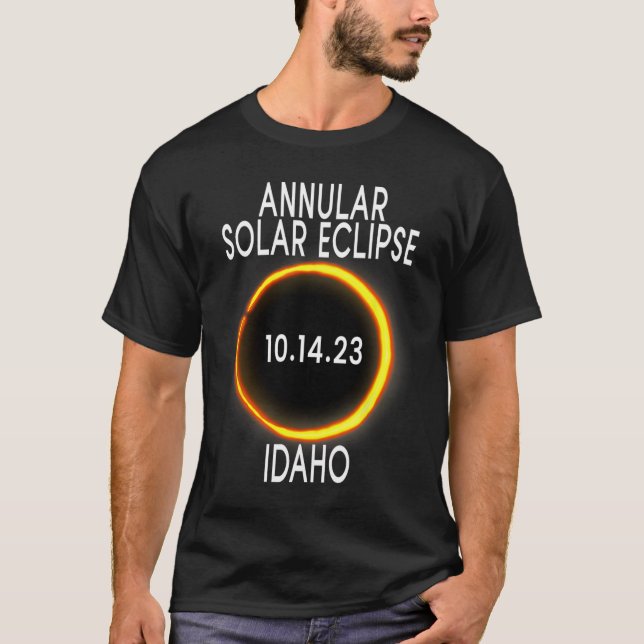 T-shirt Éclipse Solaire Annulaire T - Idaho (Devant)