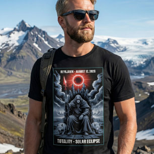 T-shirt Éclipse solaire totale 12 août 2026 Reykjavik
