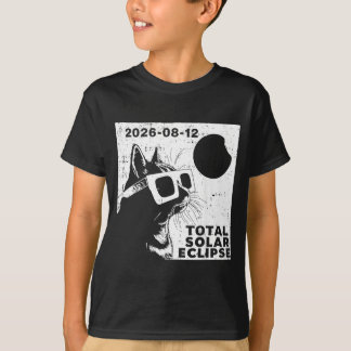 T-shirt Éclipse solaire totale 2026 Amateur de chats