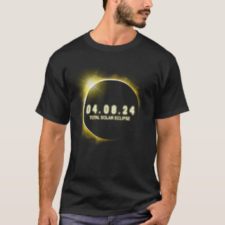 T-shirt Éclipse solaire totale du 4 08 24 Villes de totali