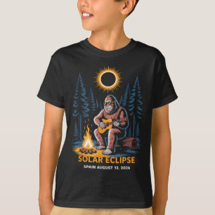 T-shirt Éclipse solaire totale Espagne Illustration Bigfoo