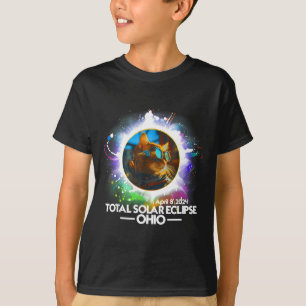 T-shirt Éclipse Solaire Totale Ohio Design de Chat
