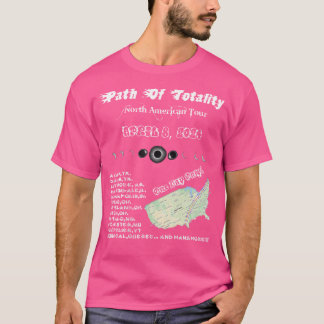 T-shirt Éclipse solaire : trajectoire de totalité aux État