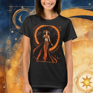 T-shirt Éclipse totale de la déesse du Soleil 2024 Noir
