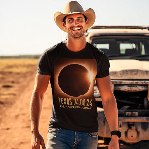 T-shirt Éclipse totale Texas 2024 Personnalisé