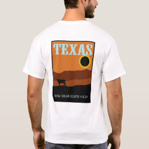 T-shirt Eclipse Travel Poster : Texas