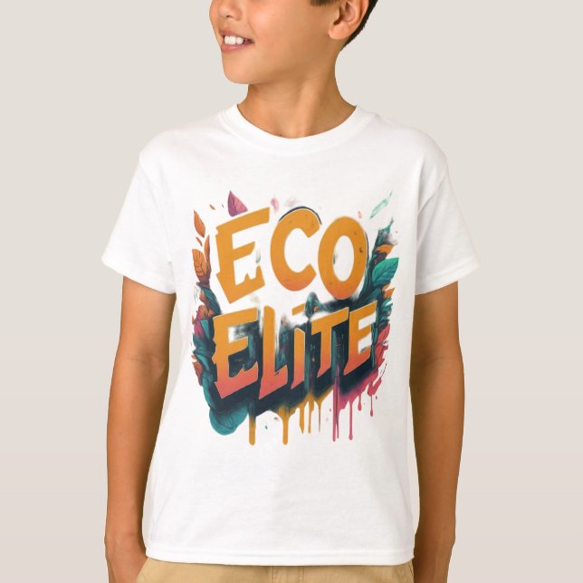 T-shirt Éco-Élite Basique pour les enfants (Devant)