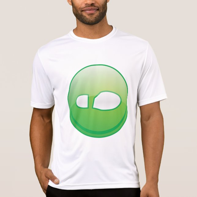T-shirt Eco-Friendly Green Footprint Icon (Devant)
