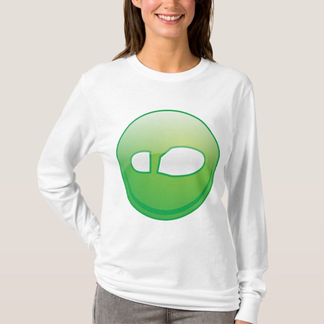 T-shirt Eco-Friendly Green Footprint Icon (Devant)