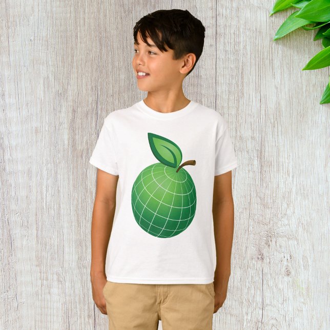 T-shirt Eco Globe Fruit Green Earth Leaf Sphere (Créateur téléchargé)