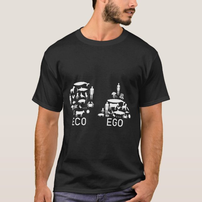 T-shirt Eco Pas Ego Droits Animaux Végétaux (Devant)
