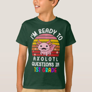 T-shirt École Cute Axolotl, 1ère année Retour à l'école