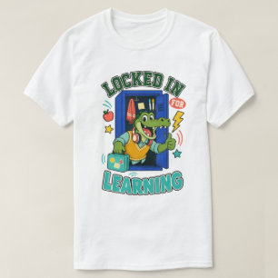 T-shirt École d'Alligator Verrouillé pour l'Appren