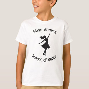 T-shirt École de danse danseur Silhouette personnalisable