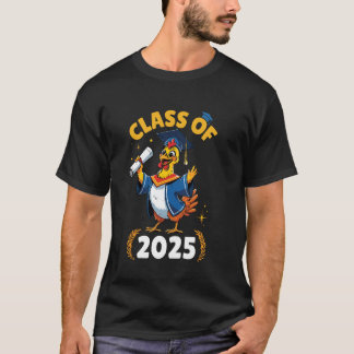 T-shirt École de la promotion 2025 de seniors poules jour