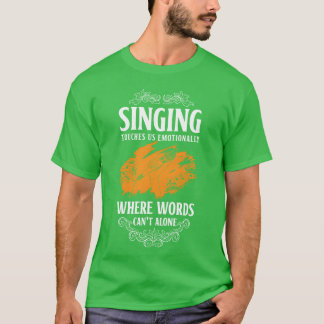 T-shirt École de musique de mélodie de chanteur de chant r