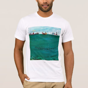 T-shirt École de poissons parmi les lignes par Thornton Ut