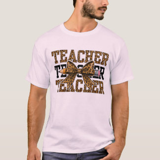 T-shirt École de professeur d'arc de léopard Crayon Mignon
