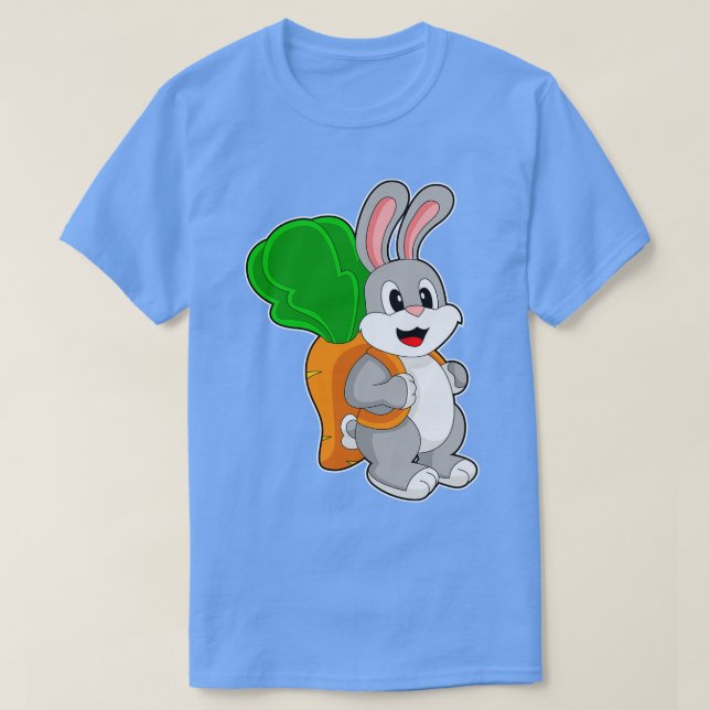 T-shirt École de sac à dos pour élèves de lapin (Design devant)