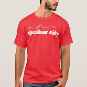 T-shirt École de ville de haut-parleur vieille