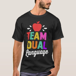 T-shirt Ecole d'enseignement de l'équipe de langue double