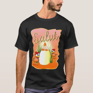 T-shirt École d'oeufs de poulet drôles français