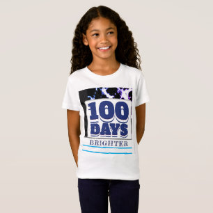 T-Shirt École du 100e jour violet noir bleu