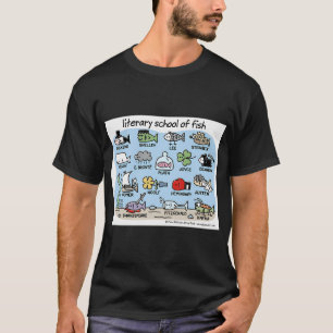 T-shirt école littéraire de poissons