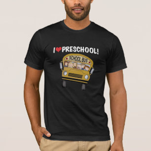 T-shirt École maternelle d'amour de l'autobus scolaire I