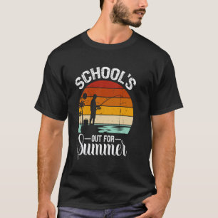 T-shirt Écoles drôles de vacances d'été pêche de plein air