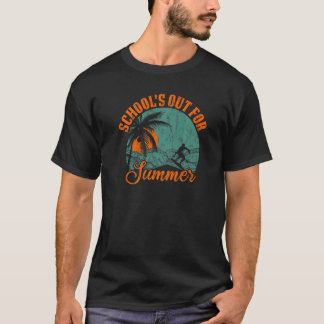 T-shirt Écoles pour l'été Rétro 60s les années 70 Vintag é
