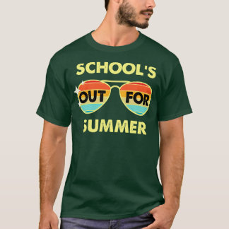 T-shirt Écoles pour l'été Retro Lunettes de soleil Plage V