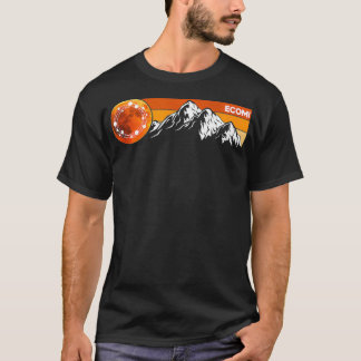 T-shirt Ecomi à la Lune, Sunset Retro Crypto