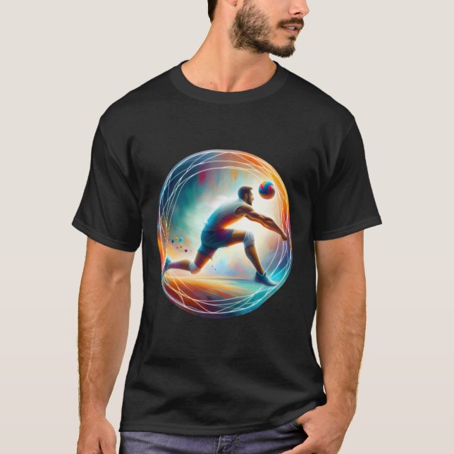 T-shirt Économie De Volley-Ball Incroyable - Athlète En Ac (Devant)