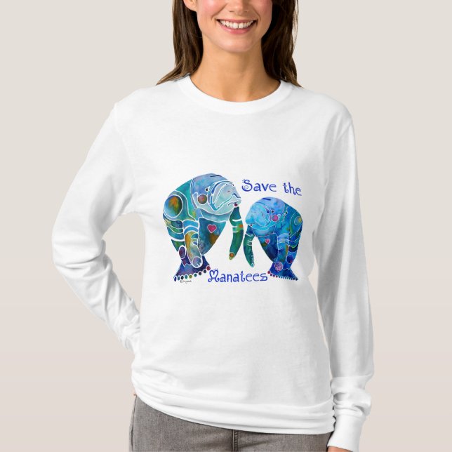 T-shirt Économies de la Floride les lamantins dans les (Devant)
