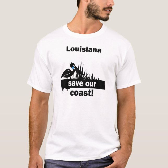 T-shirt Économies de la Louisiane notre côte (Devant)