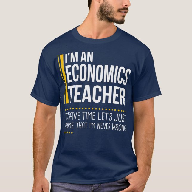 T-shirt Économiser Du Temps Supposons Que L'Enseignant En  (Devant)