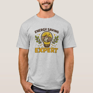 T-shirt Économiseur d'énergie expert en énergie drôle de c
