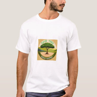 T-shirt Économisez des arbres, économisez de l'eau Eco-Fri
